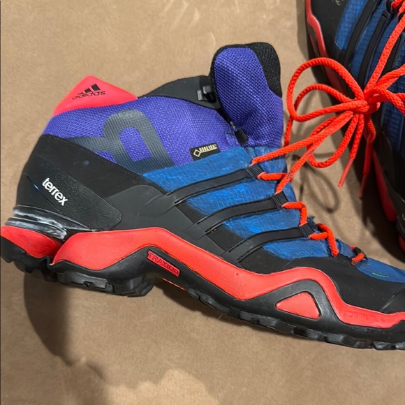 Adidas Terrex Blue and Red Hiking Shoes - Picture 2 of 4